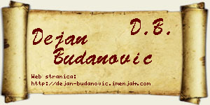 Dejan Budanović vizit kartica
